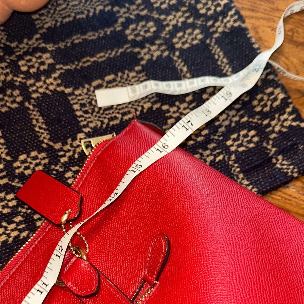 Coach Cherry Red Leather Tote - Picture 7 of 7